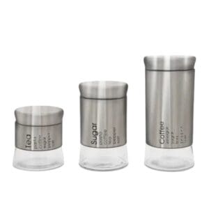 Conjunto de Potes com 3 Peças em Vidro + Aço Inox Will - Dolce Home - Imagem 8