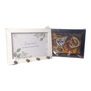 Porta Chave com Moldura de Madeira Estampas Variadas 10x15 - Imagem 3