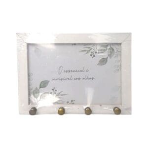 Porta Chave com Moldura de Madeira Estampas Variadas 10x15