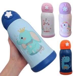 Garrafa Térmica de Inox e Plástico Infantil 500ml Sortido - Interponte - Imagem 4