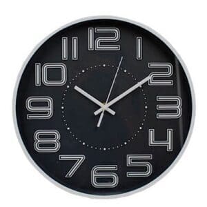 Relógio de Parede Decorativo Redondo 30,5x30,5x4,3cm Stil Decor - FWB