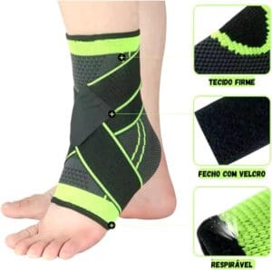 Tornozeleira de Alta Compressão 60% Nylon 30% Látex e 10% Poliéster IMPOFIT IR01003 - Imagem 3