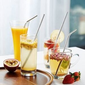 Conjunto com 4 Peças de Canudo de Aço Inox + Escova Higienizadora - Caerus Home - Imagem 2