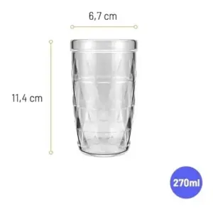 Jogo de Copos com 6 Unidades Zumba 270ml - Nadir - Imagem 3