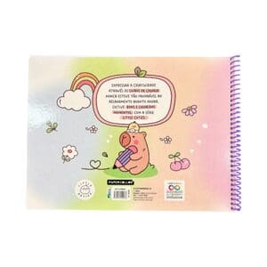 Livro para Colorir Capy & Friends Estilo Boobie Goods Capa Mole 20 Páginas Sortido - Papercollor - Imagem 5