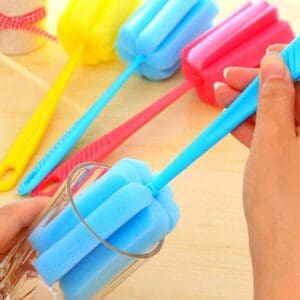 Esponja com Cabo para Lavar Copos 24cm Cores Sortidas - Rio Tijucas - Imagem 2