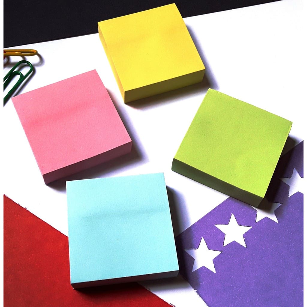 Bloco Post-It Cole e Anote com 4 Blocos 3,7x3,7cm de 100 Folhas - Rio Tijucas - Imagem 2