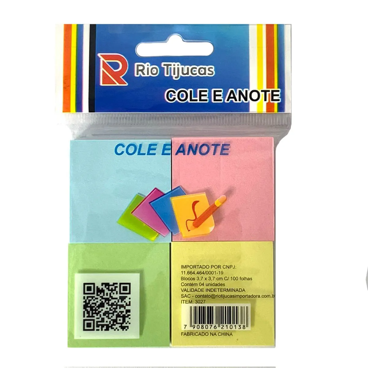 bloco_adesivo_38_x_38_pequeno_4_cores_rio_tijucas_399_1_1b56589eae2a6633319e504301d7fdfd Bloco Post-It Cole e Anote com 4 Blocos 3,7x3,7cm de 100 Folhas - Rio Tijucas - Imagem 1