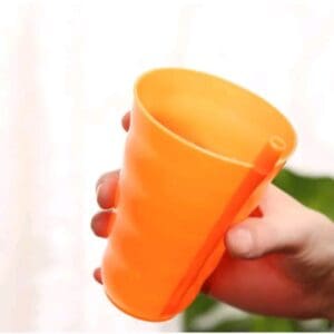 Kit de Copo de Plástico com Canudo 4 Unidades 10x8cm - Rio Tijucas - Imagem 3