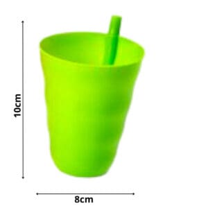 Kit de Copo de Plástico com Canudo 4 Unidades 10x8cm - Rio Tijucas - Imagem 5