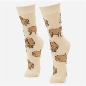 kit 3 Pares de Meia Soquete Infantil com Estampa de Capivara 27-30 Cia Da Meia - Imagem 2