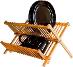 Escorredor de Pratos 46x33cm de Bambu - Caeros Home - Imagem 4