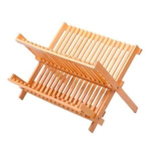 Escorredor de Pratos 46x33cm de Bambu - Caeros Home