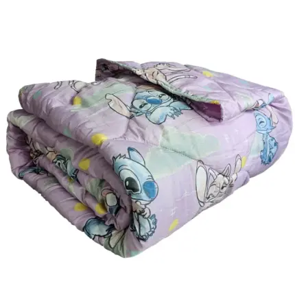 Edredom Dupla Face Microfibra 100% Poliéster Solteiro Estampado Stitch 1,40x2,10M - Lepper