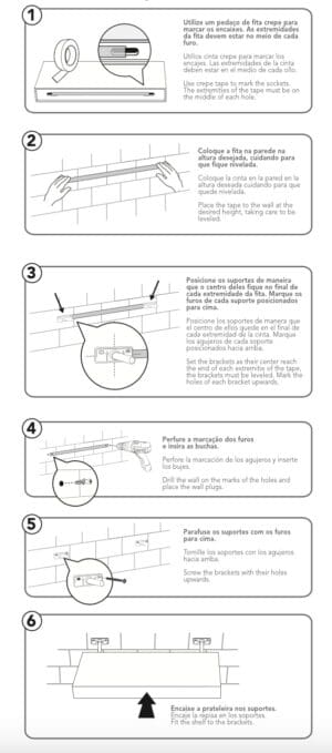 Prateleira Branca 4x25x60cm (TENDENZA) - Prat-k - Imagem 4