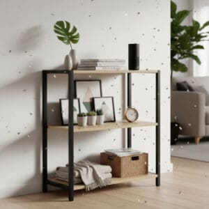 Estante 3 Niveis 64x30x72CM Nogueira (Nova York) - Prat-k - Imagem 2