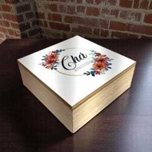 Caixa de MDF para Organizar Chá com 4 Divisórias 7cmx18cmx18cm Sortido - Cosy - Imagem 2