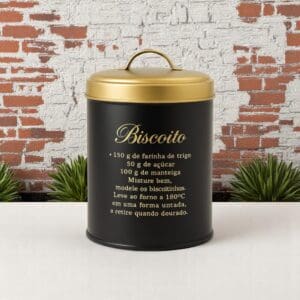 Pote para Mantimentos Lata Classic Redonda 11x13,5cm - New Way - Imagem 3