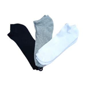 Kit com 3 Pares de Meia Cano Curto com Sola Atoalhada Unissex 39-44 - Bazar Rodrigues - Imagem 2