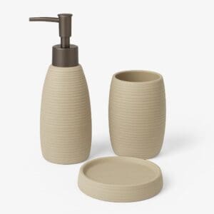 Kit para Banheiro de Porcelana 3 Peças Sortido Berlim - Casa Aurora - Imagem 4