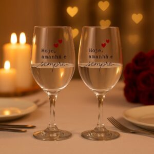 Taça de Vidro Windsor 330ml Hoje, Amanhã e Sempre - BrasFoot - Imagem 2