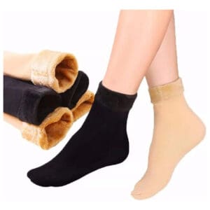 Kit com 2 Meias Termicas Femininas Plus Tamanho Único