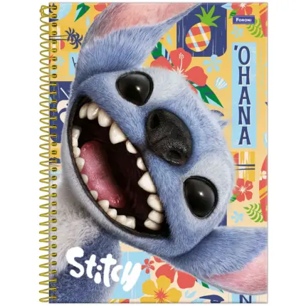 Caderno 1/4 80 Folhas Disney Lilo & Stitch - Foroni