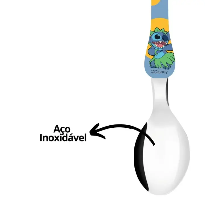 Jogo de Talheres de Inox Infantil Stitch 2 Peças - Simonaggio - Imagem 3