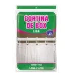 Cortina para Box de Banheiro Lisa de Polietileno 1,35x1,78m Sortido - Plast Leo
