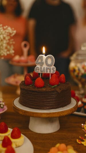 Vela Pavio Curto com Gliter-Curifest - Imagem 2