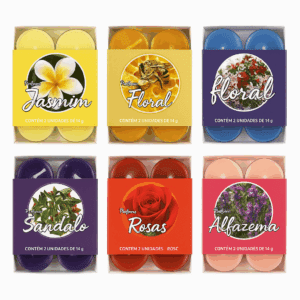 Kit Vela Recho Pefumada com 6 Unidades - 14g cada