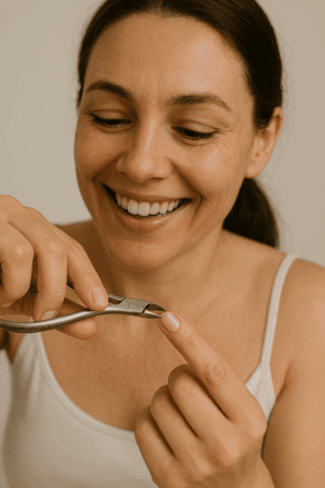 Alicate em Aço Inox para Cutículas Linha Safira - Imagem 2