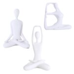 Adorno de Mesa Figura Yoga com Formas Sortidas em Poliresina - Casa Real Decor