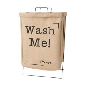 Cesto para Roupa de Poliéster e Metal 36x25x55cm - Rio Tijucas