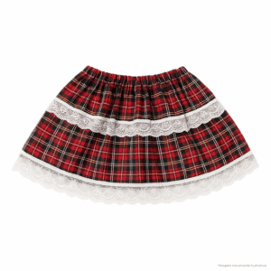 Saia para Festa Junina Xadrez Adulto 45cm 100% Poliéster - Interponte