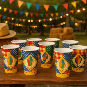 Kit Com 10 Unidades De Copo Para Festa Junina 220ML - Imagem 3