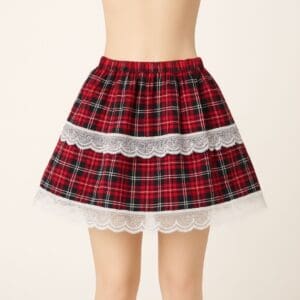 Saia para Festa Junina Xadrez Adulto 45cm 100% Poliéster - Interponte - Imagem 2