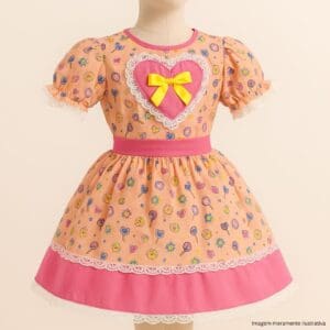 Vestido Caipira com Bermuda Infantil Sortido - Bella Festa - Imagem 3