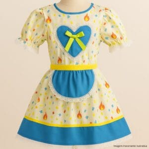 Vestido Caipira com Bermuda Infantil Sortido - Bella Festa - Imagem 4