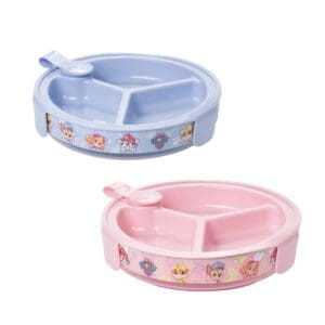 Prato Térmico Infantil de Plástico 3 Divisórias com Ventosa Patrulha Canina Baby 318ml - Plasútil