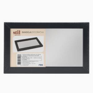 Bandeija Decorativa de Madeira com Espelho Sortido 11,8x21,8cm - Still Decor