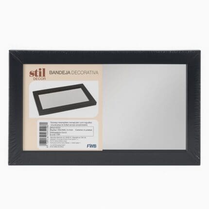 Bandeija Decorativa de Madeira com Espelho Sortido 11,8x21,8cm - Still Decor