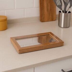 Bandeija Decorativa de Madeira com Espelho Sortido 11,8x21,8cm - Still Decor - Imagem 2