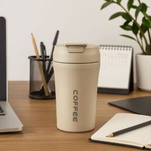 Copo Térmico de Inox com Tampa 420ml Coffee Cor Sortida Ref.: 5729 - Amigold - Imagem 2