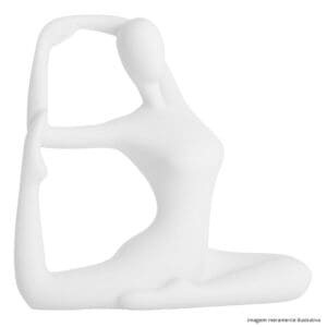Adorno de Mesa Figura Yoga com Formas Sortidas em Poliresina - Casa Real Decor - Imagem 4