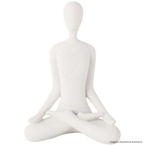 Adorno de Mesa Figura Yoga com Formas Sortidas em Poliresina - Casa Real Decor - Imagem 5