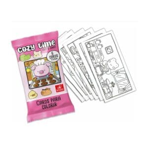 Cards para Colorir 6 Unidades 17x9cm Cozy Time Cozy & Comfy Sortido - Brincadeira de Criança - Imagem 3