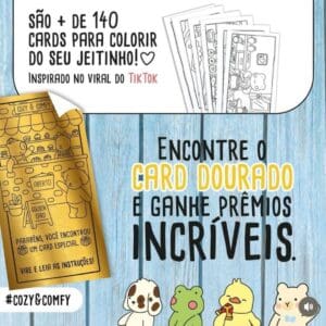 Cards para Colorir 6 Unidades 17x9cm Cozy Time Cozy & Comfy Sortido - Brincadeira de Criança - Imagem 2