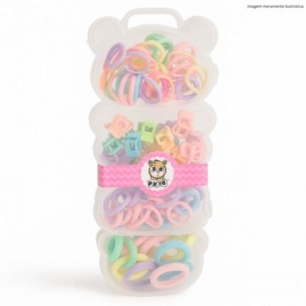 Kit de Acessorio para o Cabelo com 4 Modelos Infantil Coloridos - FX Kids