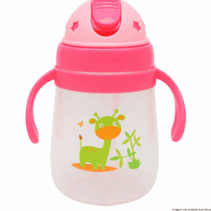 Garrafa de Plástica com Canudo  250ML-Rio Tijucas